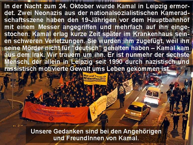 Kamal von Neonazis in Leipzig ermordet